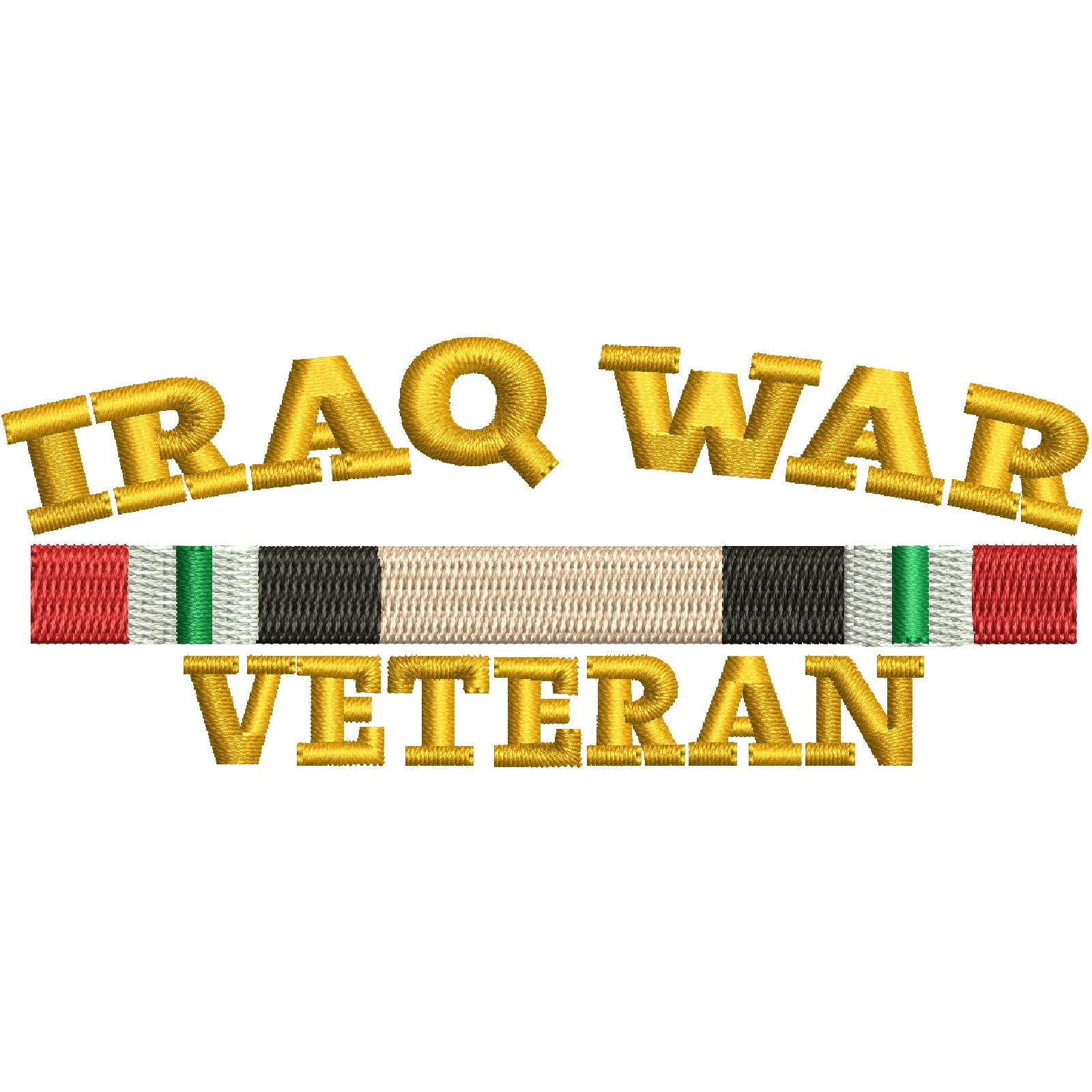 Iraq Ribon Iraq War Ribbon | Veterans/Retired Digitized Embroidery Design | e4Hats ...