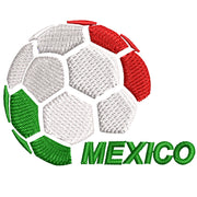 Mexico Soccer Ball digitized embroidery design