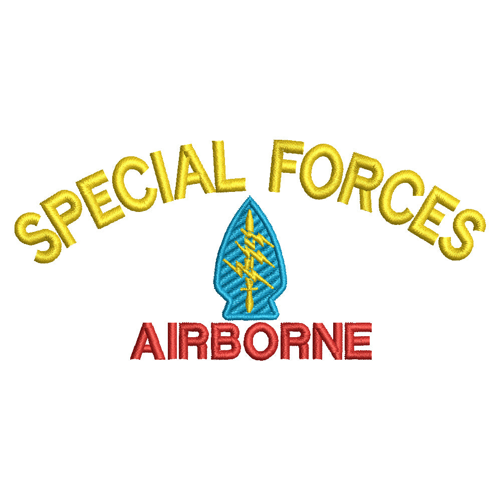 Airborne Special Force Army Digitized Embroidery Design e4Hats