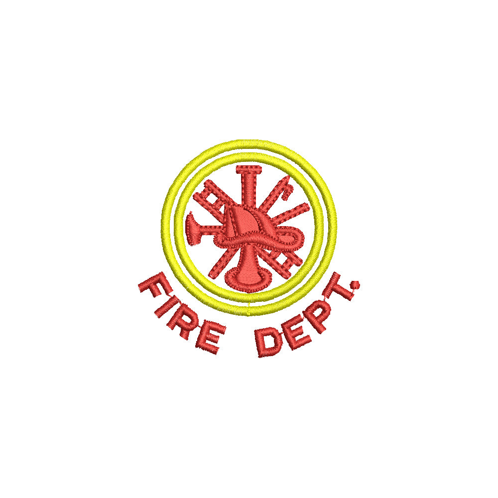 Fire Fighter Dept Symbol | Rescue Digitized Embroidery Design | e4Hats ...
