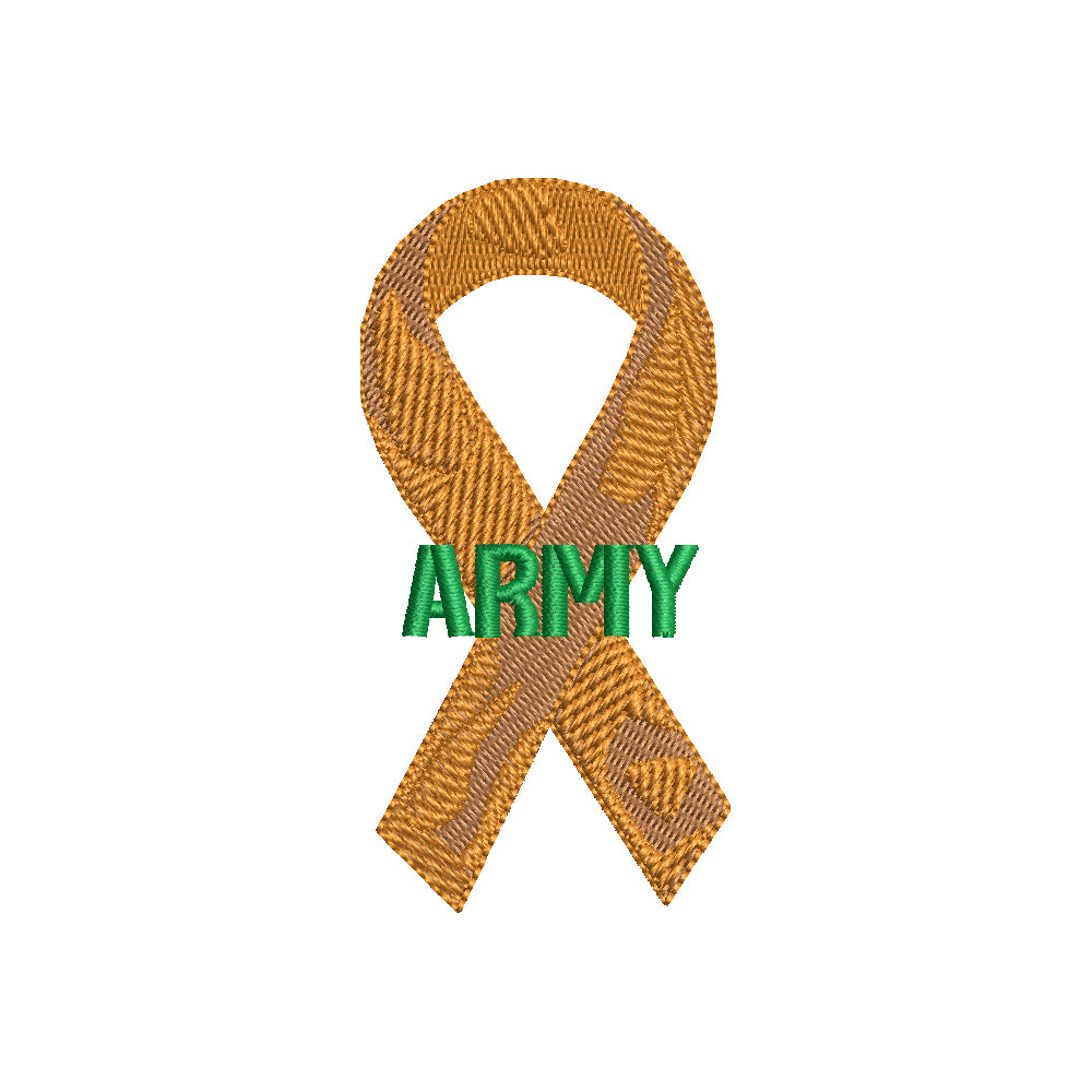 Army Support Ribbon | Army Digitized Embroidery Design | e4Hats ...