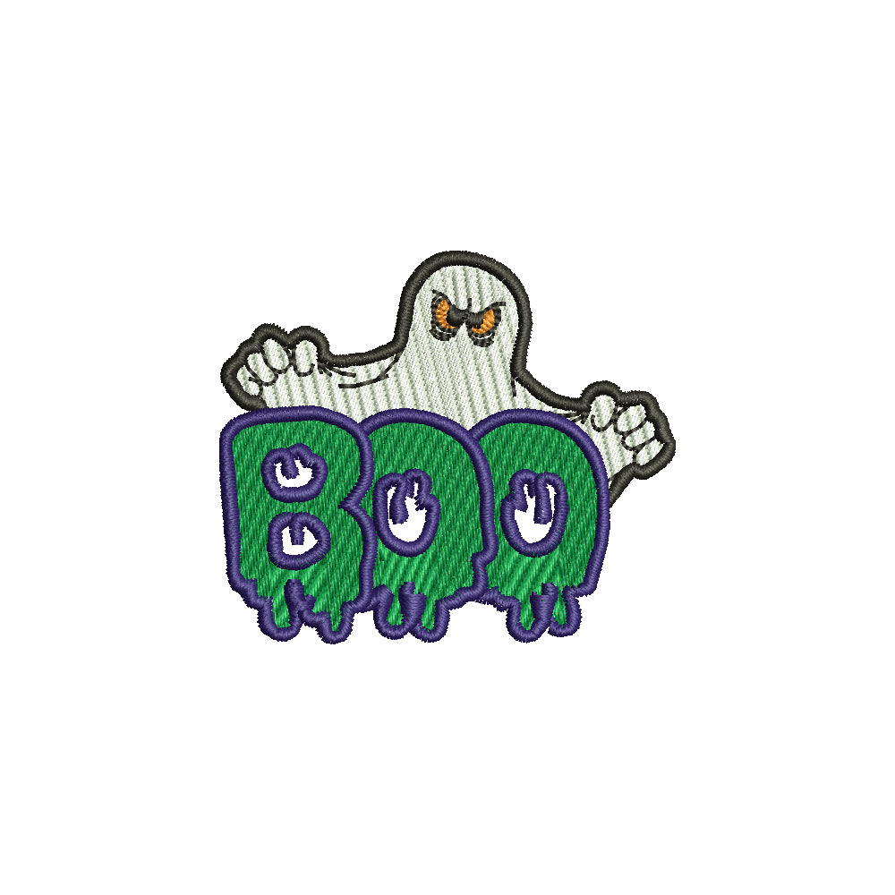 Halloween Ghost Boo Symbol | Halloween Digitized Embroidery Design ...