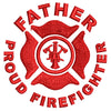 Proud Firefighter Father digitized embroidery design