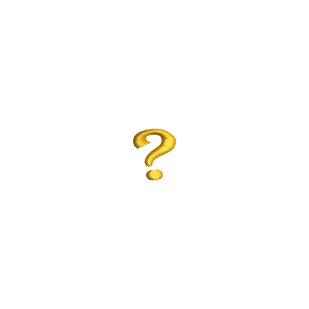 Mini Question Mark | Symbol Digitized Embroidery Design | e4Hats ...