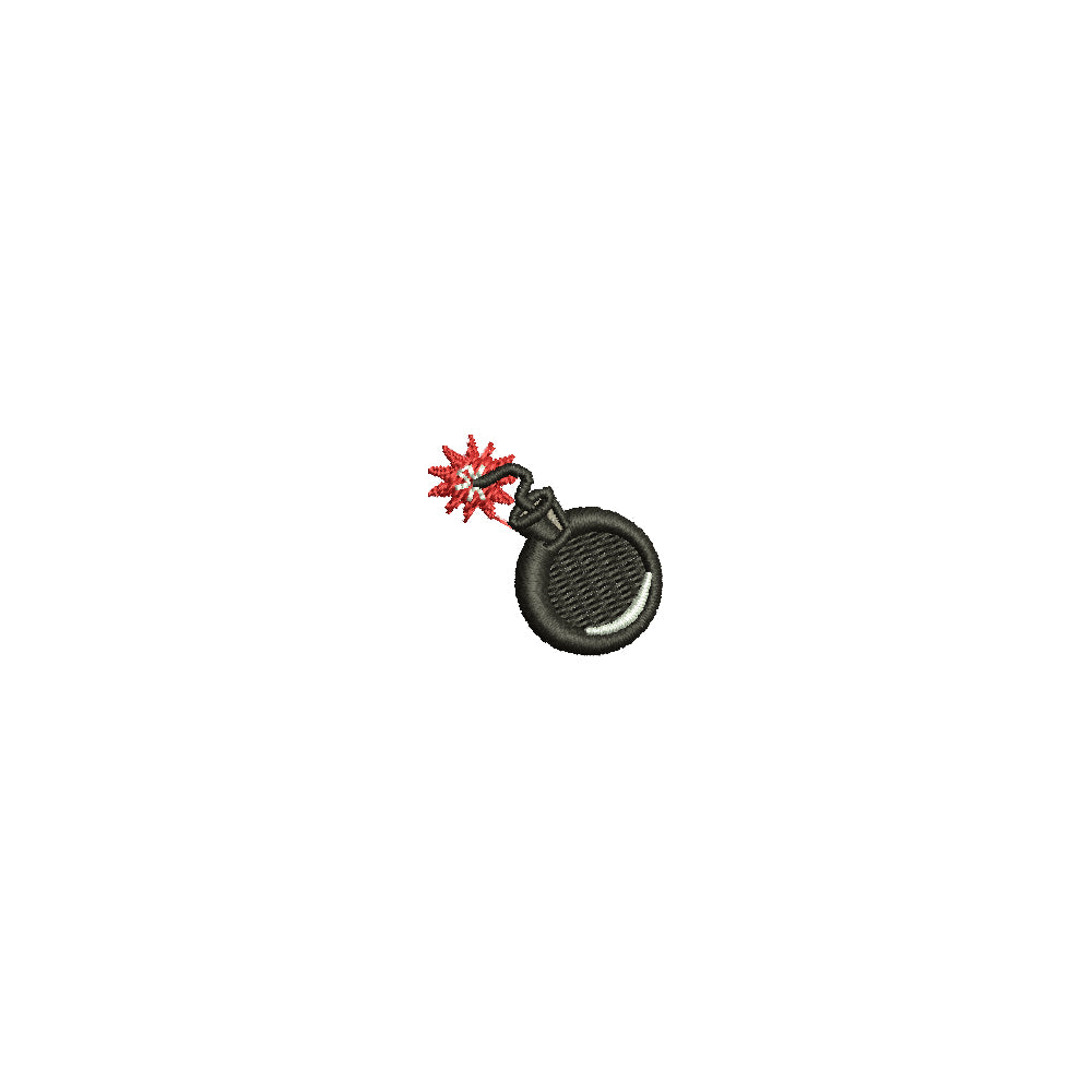 Mini Bomb | Mascot Digitized Embroidery Design | e4Hats – e4Hats.com