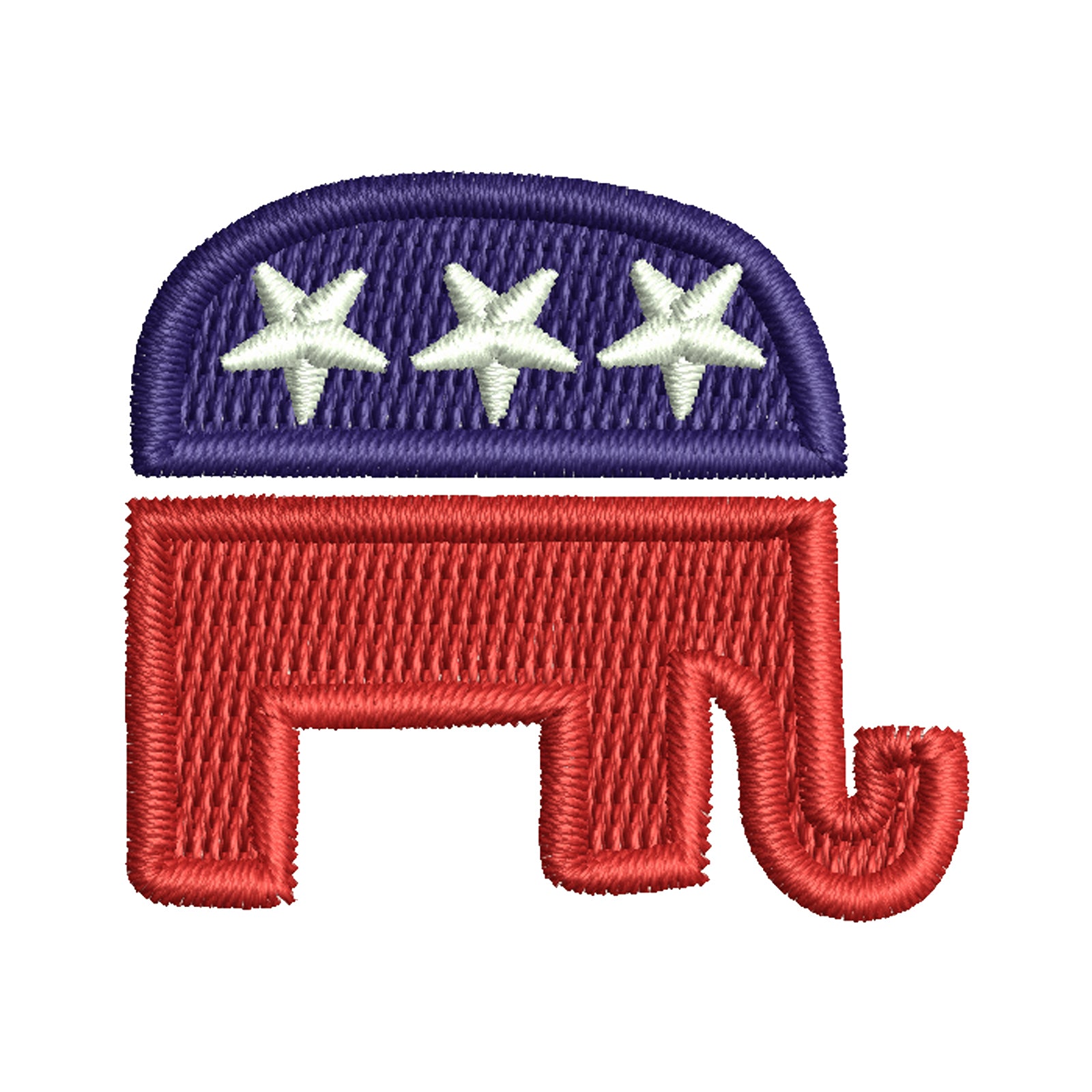 Mini Republican Elephant Logo Patriot Digitized Embroidery Design mini-republican-elephant-logo-patriot-digitized-embroidery-design