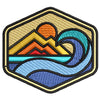Mountain Waves digitized embroidery design