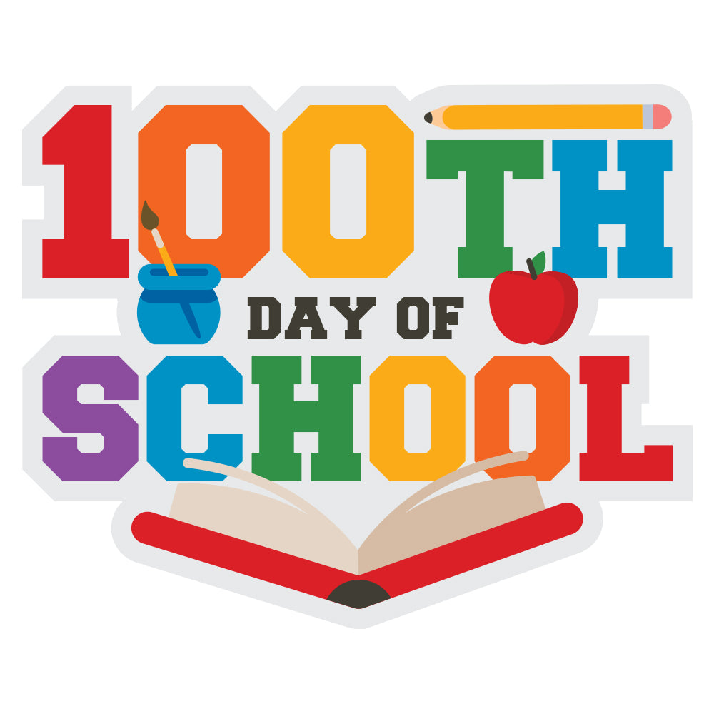 100th Day Of School Phrase DTG Printing Design e4Hats