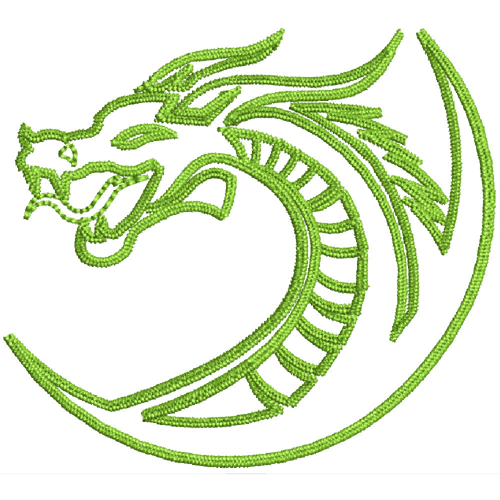 Dragon Outline Mascot Digitized Embroidery Design E4Hats E4Hats dragon-outline-mascot-digitized-embroidery-design-e4hats-e4hats