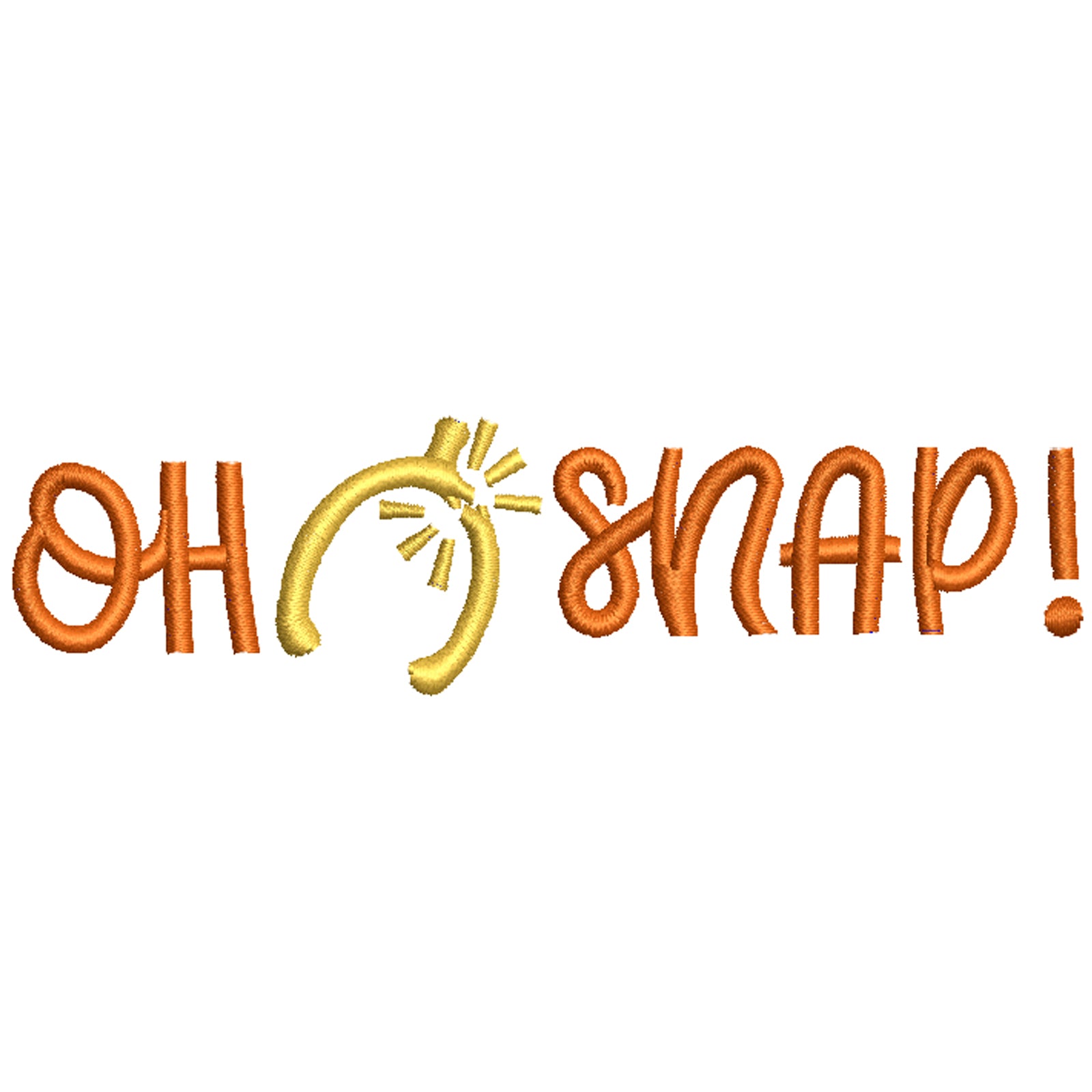 Oh Snap | Celebrations Digitized Embroidery Design | e4Hats – e4Hats.com