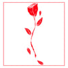 Red Hand Drawn Rose