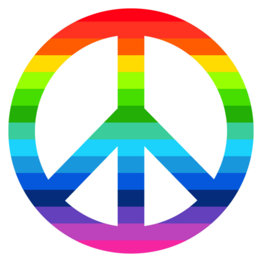 Rainbow Peace Circle Sign | Symbol DTG Printing Design | e4Hats ...