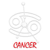 White Red Zodiac Cancer Sign