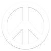 White Peace Circle Sign