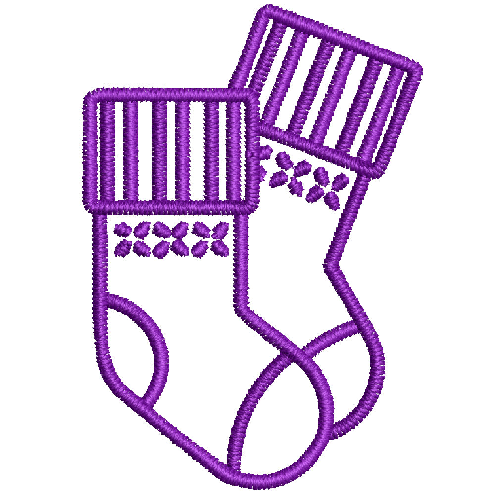 Cozy Socks | Symbol Digitized Embroidery Design | Z161442L-OSFM