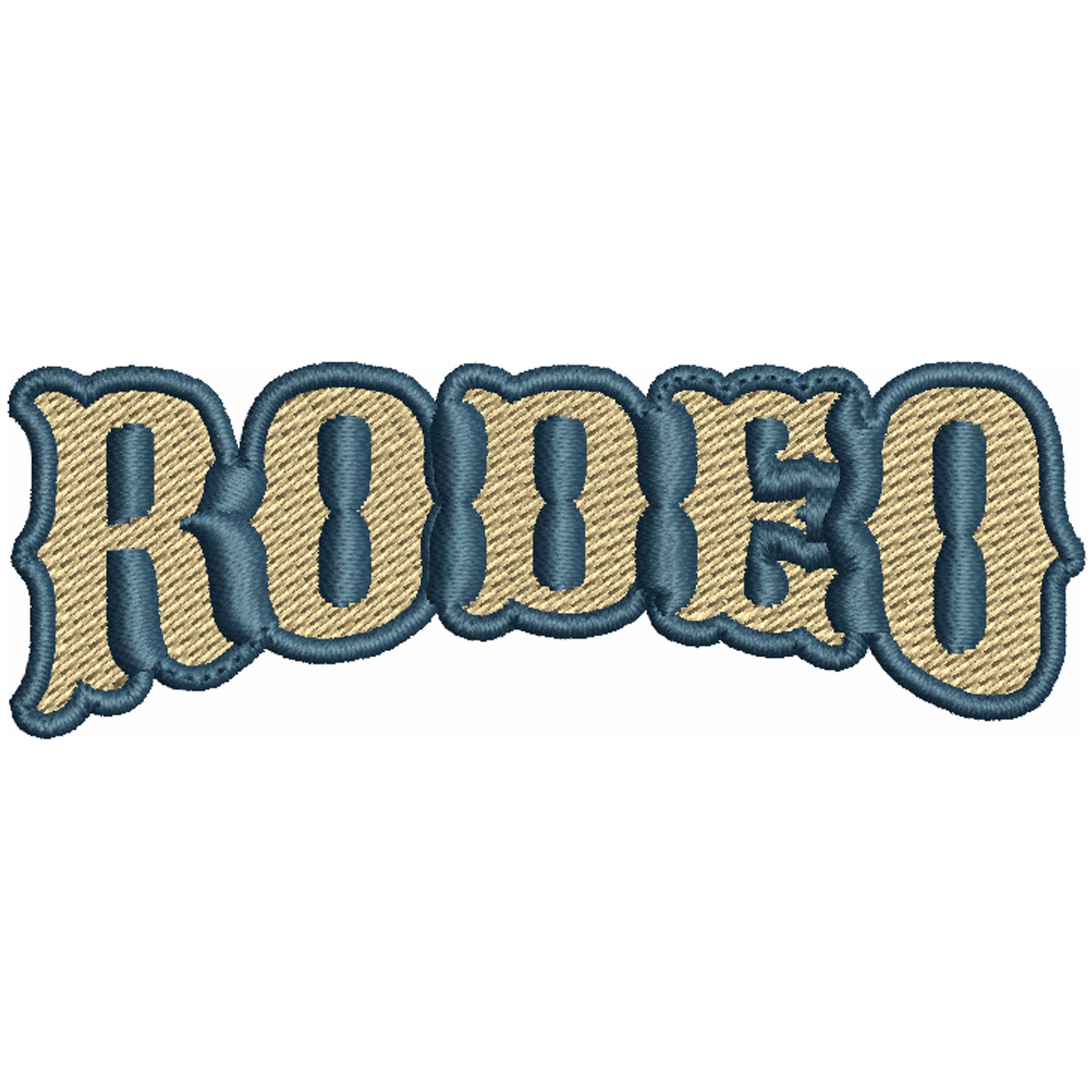 The Rodeo | Word Digitized Embroidery Design | e4Hats – e4Hats.com