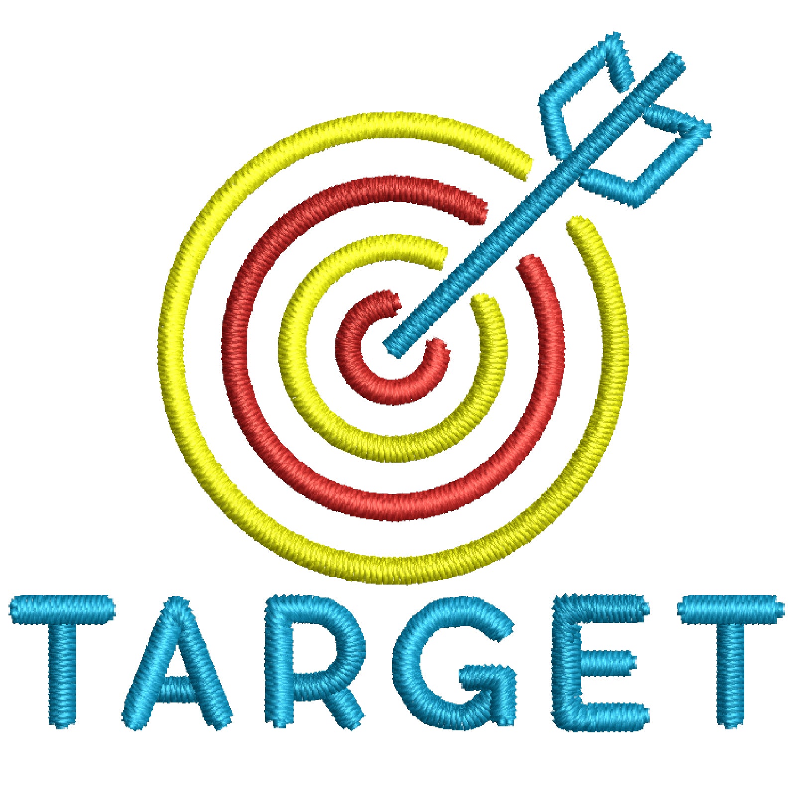 Neon Target | Leisure Digitized Embroidery Design | e4Hats – e4Hats.com