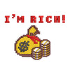I'm Rich 8-bit Money embroidery design