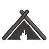 Tent Campfire digitized embroidery design