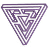 Impossible Triangle digitized embroidery design