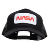 Nasa Patched New Big Size Trucker Mesh Cap - Black XL-3XL
