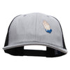 Praying Hands Symbol 6 Panel Structured Deluxe Trucker Cap - Heather-Grey-Black OSFM