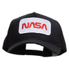 Nasa Patched Big Size Solid Cotton Twill 5 Panel High Profile Pro Style Snap Cap - Black XL-3XL