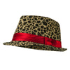 Girls Acrylic Blend Cheetah Print Fedora
