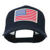 American Flag Patched 5 Panel Mesh Back Cap