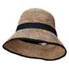 Women's Cloche Style Straw Hat - Seagrass OSFM