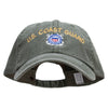 Us Coast Guard Embroidered Big Size Washed Pigment Dyed Cap - Olive XL-3XL