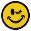 Winking Smiley Face Embroidered Patch