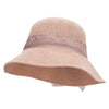 Women's Woven Paper 3" brim Hat - Pink OSFM