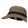 Women's Paper Braid Front 4 Inch Brim Hat - Black-Tweed OSFM