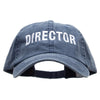 Director Embroidered Big Size Washed Pigment Dyed Cap - Navy XL-3XL