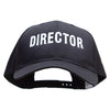 Director Embroidered Big Size Structured Solid Poly Cotton Twill High Profile Pro Style Cap - Black XL-3XL