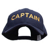 Captain Embroiderd Big Size Structured Solid Poly Cotton Twill High Profile Pro Style Cap - Navy XL-3XL