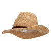 Women's Paper Braid Fedora Crown 3" Brim Hat - Natural-Tan OSFM