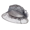 Leopard Print Ruffle Flower Organza Hat