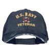 US Navy Veteran Military Embroidered Low Cotton Mesh Cap