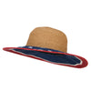 Women's USA Flag Paper Braid 4 Inch Brim Hat