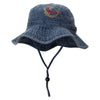 Slice of Pizza with Word Extra Big Size Fishing Hats - Navy XL-2XL