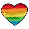 Heart Shaped Rainbow Iron on Patch