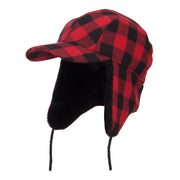 Big Size Buffalo Plaid Hunter Cap