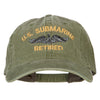 US Submarine Retired Military Embroidered Washed Cotton Twill Cap