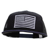 American Grey Flag Patched Big Size Flat Bill Trucker Cap