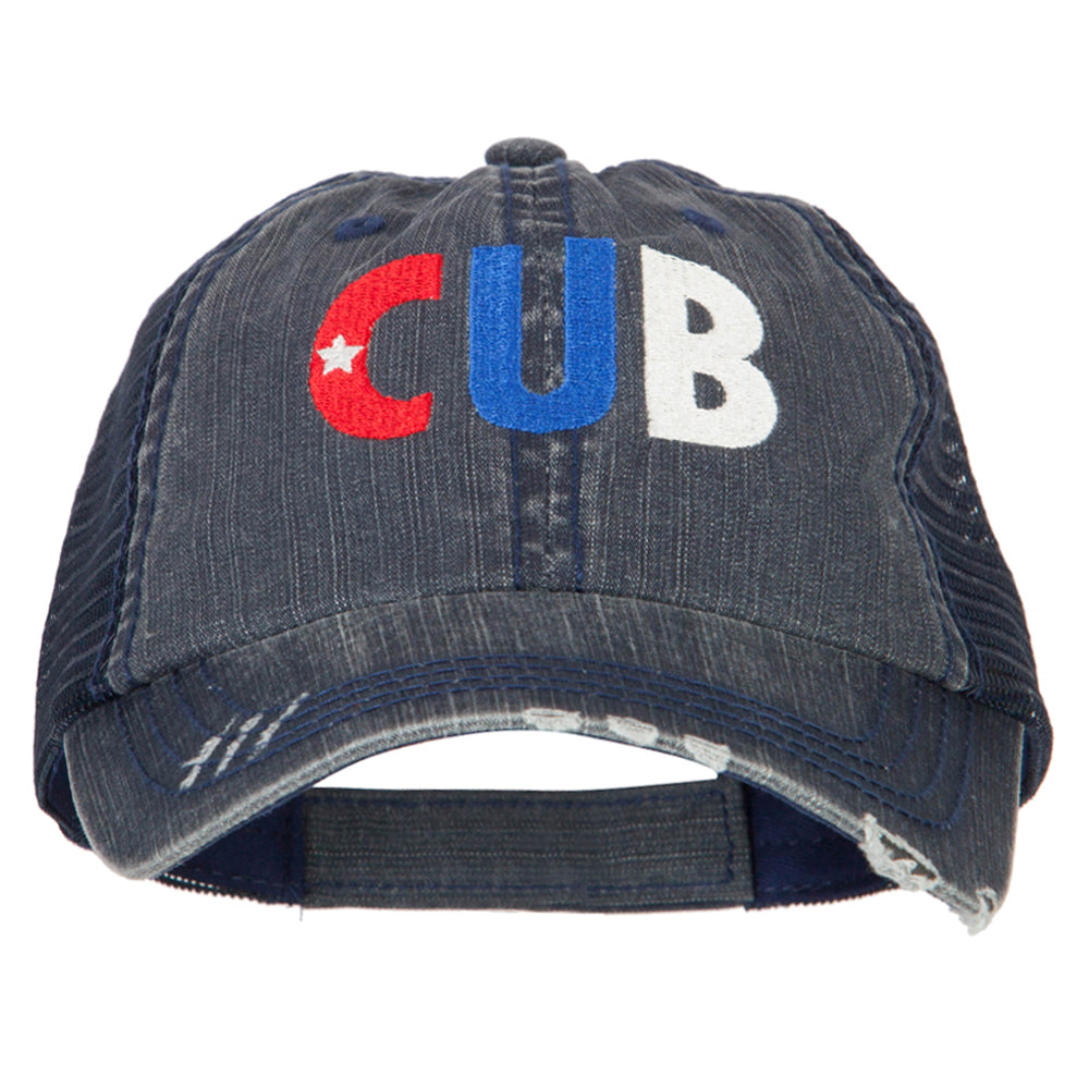 Cuba Cap Cuba CUB Flag Embroidered Low Profile Cotton Mesh Cap | Foreign Country ...
