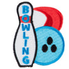 Bowling Pins Embroidered Patches