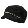 Corduroy Chain Newsboy Hat