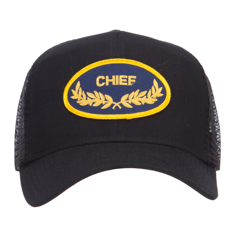 Chief Oak Leaf Patched Mesh Cap | Captain Designed | e4Hats – e4Hats.com